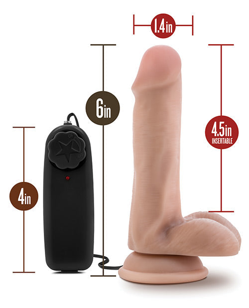 Blush Dr Rob Vibrating Dildo | 6" Big Dildo |  Vanilla Suction Cup Dildo