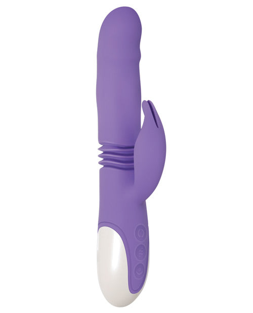 Evolved Thick Thrusting Vibrator | Bunny Dual Stim Waterproof Rechargeable Purple | Best Vibrator for Women