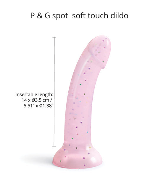 Love to Love Anal Dildo | Curved Suction Cup Dildo | Dildolls Starlight Pink Dildo