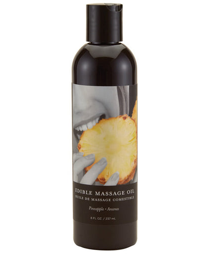 Earthly Body Edible Massage Oil - 8 oz Pineapple