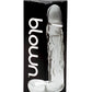 Blown Realistic Dildo | Glass Dildo | Big Dildo | Veiny Large Dildo | Clear 3.75" Base Grip