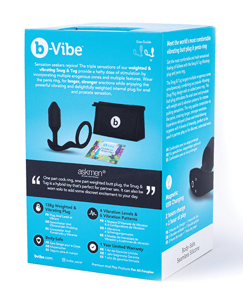 B-Vibe Vibrating Snug & Tug Medium - Black