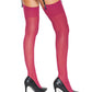 Sheer Thigh High Stockings Raspberry O/S