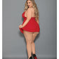 Euphoria Shorty Babydoll & Open Panty Red QN