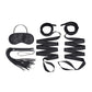 Lux Fetish 4 Pc Bondage Strap & Flogger Kit