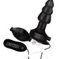 Lux Fetish 4" Inflatable Vibrating Butt Plug w/Suction Base - Black