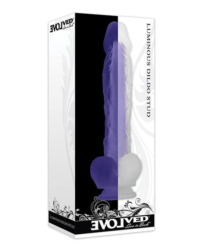Evolved Luminous Realistic Dildo | Stud Purple Suction Cup Dildo | Inner Glow Big Dildo