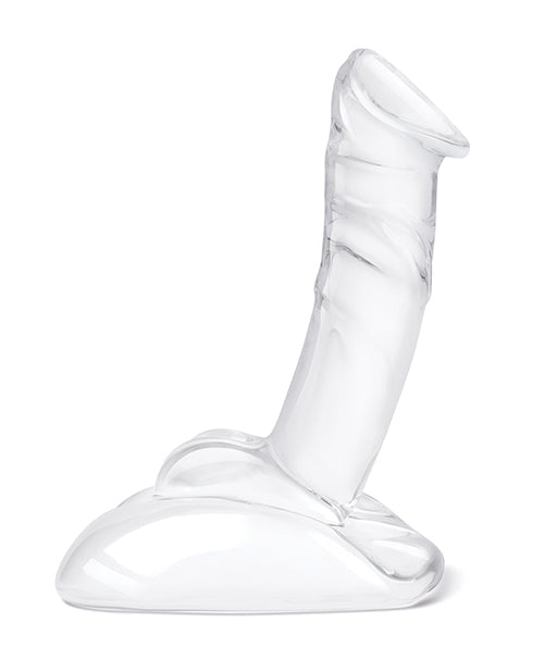 Glas 7.5" Big Dildo | Rideable Standing Realistic Dildo | Stability Base Curved Glass Dildo