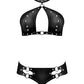 Lust Juno Top w/Velcro Choker Neck & Mini Short Black  L/XL