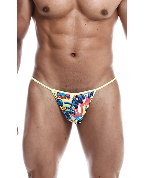Male Basics Sinful Hipster Music T Thong G-String Blue Print SM