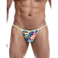 Male Basics Sinful Hipster Music T Thong G-String Blue Print XL