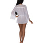 Modern Romance Flowing Short Robe White L/XL