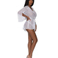 Modern Romance Flowing Short Robe White L/XL