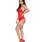 Ooh La Lace Bustier & Panty Red  S/M