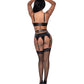 Club Candy Basque & Cheeky Panty Black S/M