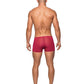Seamless Sleek Short w/Sheer Pouch Red XL