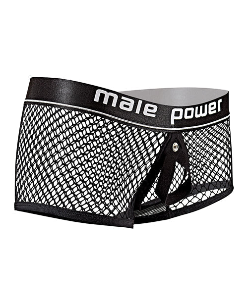 Cock Pit Fishnet Mini Cock Ring Short Black SM