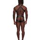 Fetish Uranus Nylon Spandex Moonshine Harness Brief Black L/XL