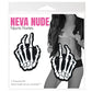 Neva Nude Holographic Skeleton Hands Pasties - White/Black O/S