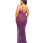 Katana Mesh & Eyelash Lace Gown - Purple 1X/2X