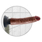 King Cock 7" Big Dildo | Vibrating Dildo | Brown Suction Cup Dildo | Large Dildo