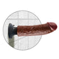 King Cock 8" Big Dildo | Vibrating Dildo | Brown Suction Cup Dildo | Large Dildo