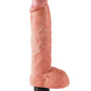 King Cock 10" Big Dildo | Flesh Vibrating Dildo with Balls | Suction Cup Dildo | Large Dildo