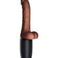 King Cock Plus Thrusting, Warming & Vibrating  7.5" Triple Threat Dong - Brown