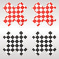 Peekaboos Off the Wall Checkered Pasties - 2 Pairs 1 Black/1 Red