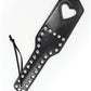 Plesur Cut-Out Heart w/Studs Paddle - Black
