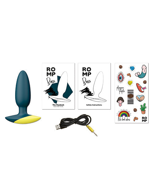 Romp Bass Vibrating Anal Plug - Teal