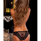 Rene Rofe Crotchless Frills Panty w/Back Bows Black S/M