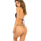 Rene Rofe Crotchless Mesh & Lace Teddy Navy S/M