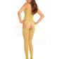 Rene Rofe Industrial Net Suspender Bodystocking Lime O/S