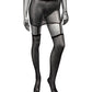 Radiance One Piece Garter Skirt w/Thigh Highs - Black O/S