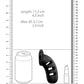 Shots Man Cage Chastity 4.5" Cock Cage Model 21 - Black