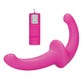 Shots Ouch Vibrating Silicone Strapless Strap On w/Controller - Pink