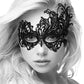 Shots Ouch Black & White Lace Eye Mask - Royal Black