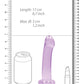 Shots RealRock Anal Dildo | Crystal Clear 7" Big Dildo | Purple Dildo | Suction Cup Dildo