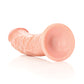 Shots RealRock Realistic Dildo | 7" Big Dildo | Curved Large Dildo | Flesh Suction Cup Dildo