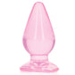 Shots RealRock Crystal Clear 4.5" Anal Plug - Pink