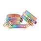 Hello Sexy! Hot Bitch Cuffs & Collar - Iridescent Rainbow