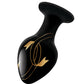 Secret Kisses 3.5" Handblown Glass Plug - Black/Gold