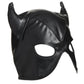 Master Series Dungeon Demon Bondage Hood w/Horns - Black